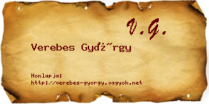 Verebes György névjegykártya