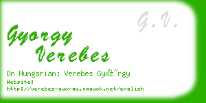 gyorgy verebes business card